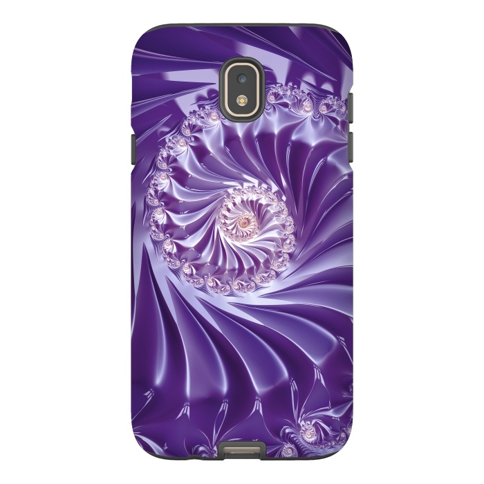 Galaxy J7 StrongFit Purple Fractal Fantasies by Andrea Haase