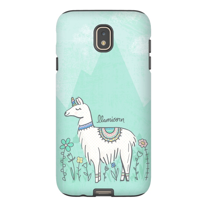 Galaxy J7 StrongFit Llovely Llamicorn by Noonday Design