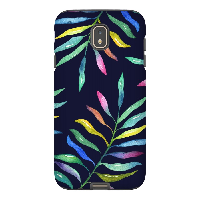 Galaxy J7 StrongFit Rainbow Tropical Leaf by Noonday Design