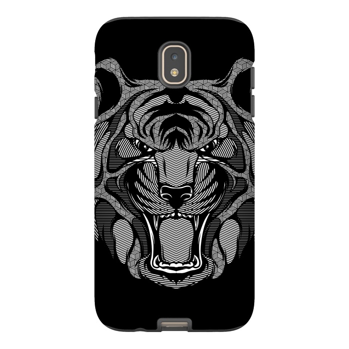 Galaxy J7 StrongFit Tiger Zentangle by Afif Quilimo