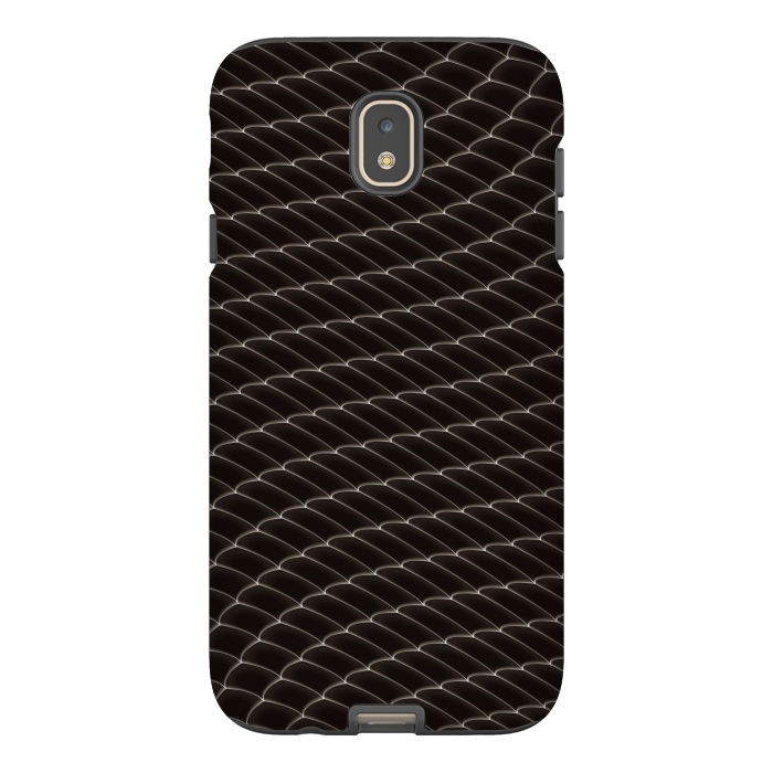 Galaxy J7 StrongFit Black Snake Scale Pattern by Art Design Works
