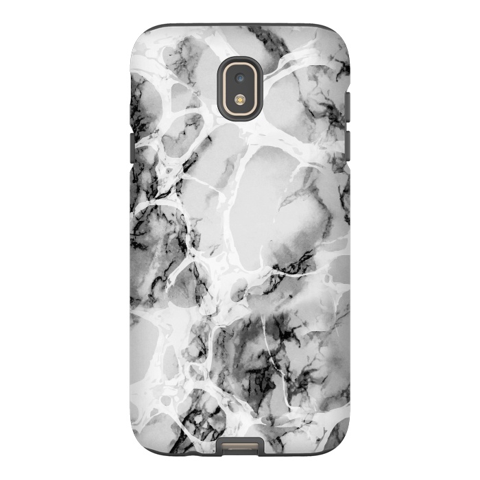 Galaxy J7 StrongFit White gray marble artistic texture by Oana 
