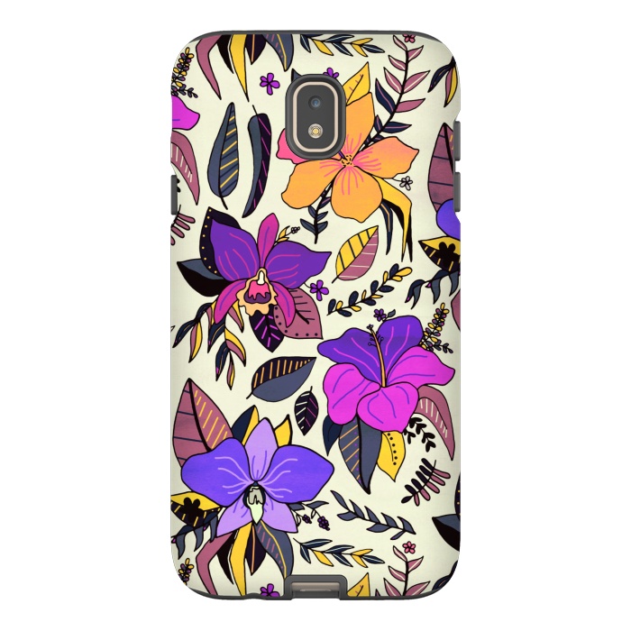 Galaxy J7 StrongFit Sunset Tropical Floral by Tigatiga