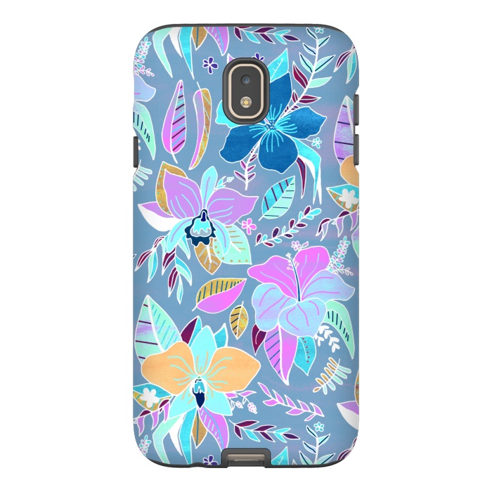 Galaxy J7 StrongFit Pastel Tropical Floral by Tigatiga