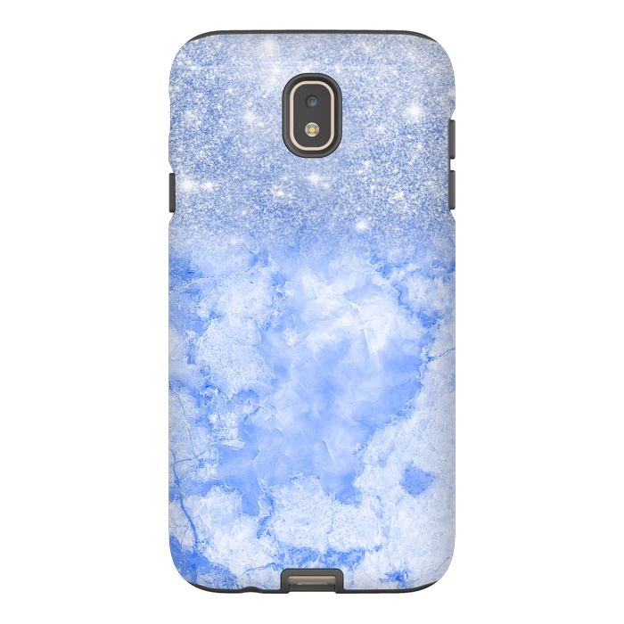 Galaxy J7 StrongFit Glitter on Sky Blue Agate by  Utart