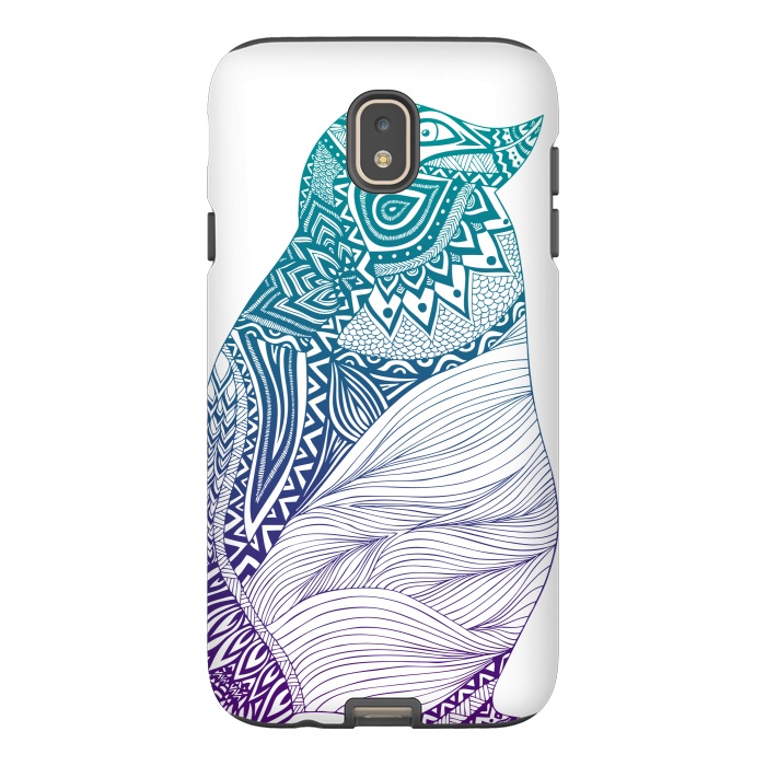 Galaxy J7 StrongFit Duotone penguin by Pom Graphic Design