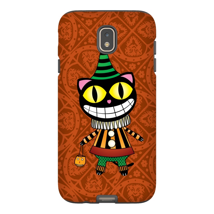 Galaxy J7 StrongFit Cassiues Harlequin Cat by Mangulica