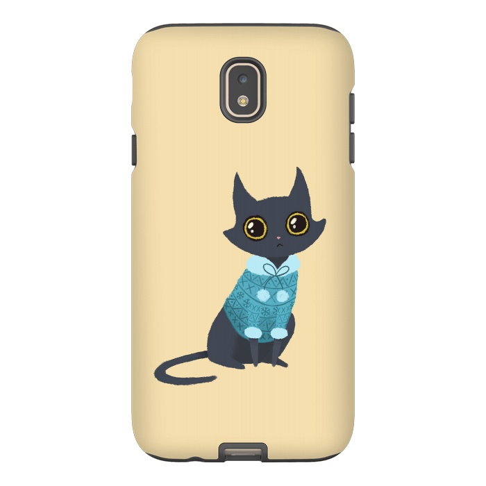 Galaxy J7 StrongFit Cozy cat by Laura Nagel