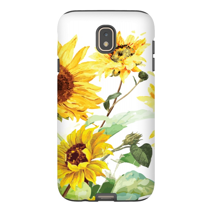 Galaxy J7 StrongFit Watercolor Sunflower by Bledi