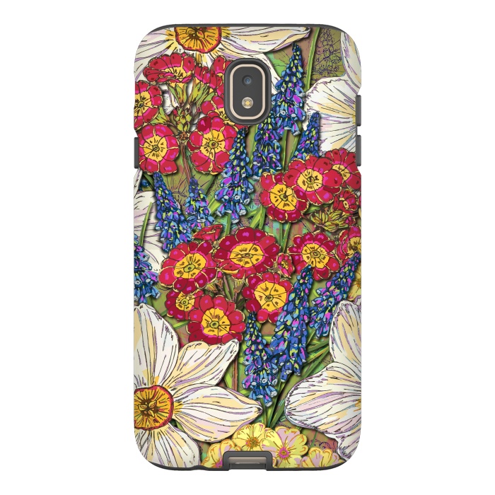 Galaxy J7 StrongFit Spring Flowers by Lotti Brown