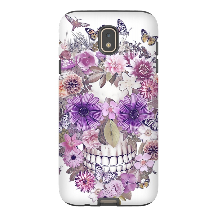 Galaxy J7 StrongFit flower skull by Ancello