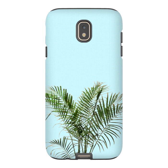 Galaxy J7 StrongFit  Palm Plant on Pastel Blue Wall by amini54