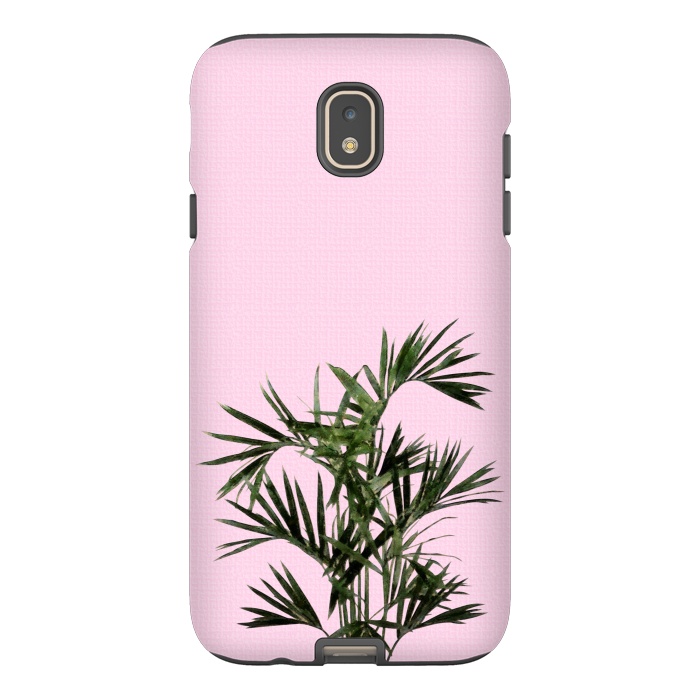 Galaxy J7 StrongFit Palm Plant on Pastel Pink Wall by amini54