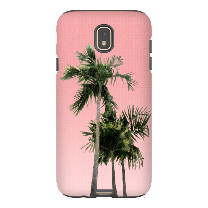 Galaxy J7 StrongFit Palm Trees on Pink by amini54