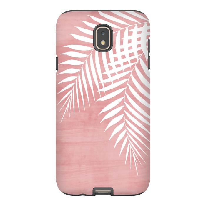Galaxy J7 StrongFit  Palm Leaves on Pink by amini54