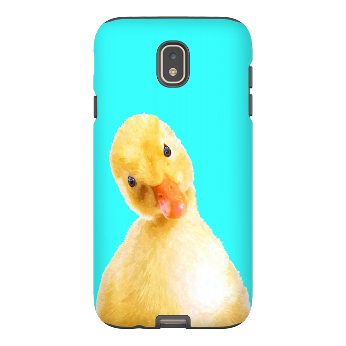 Galaxy J7 StrongFit Duckling Turquoise Background by Alemi