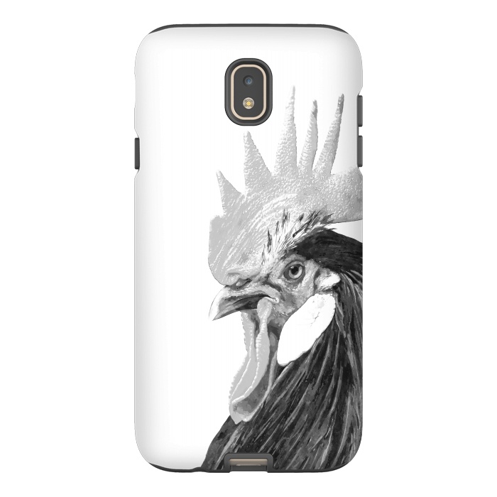 Galaxy J7 StrongFit Black and White Rooster by Alemi
