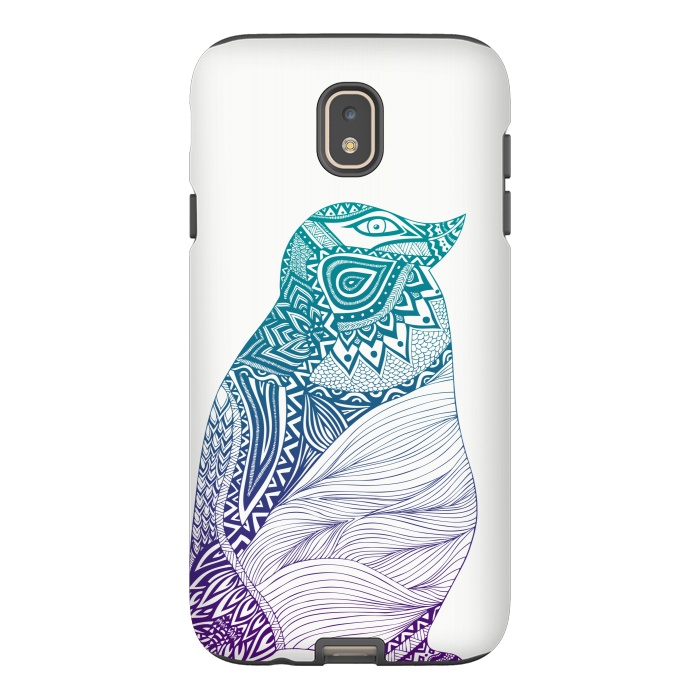 Galaxy J7 StrongFit Penguin Duotone by Pom Graphic Design