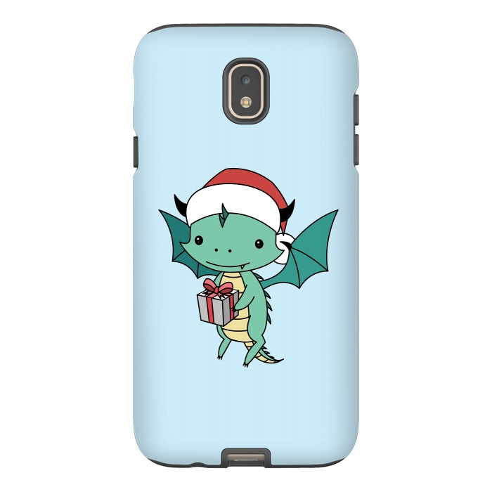 Galaxy J7 StrongFit Christmas dragon by Laura Nagel