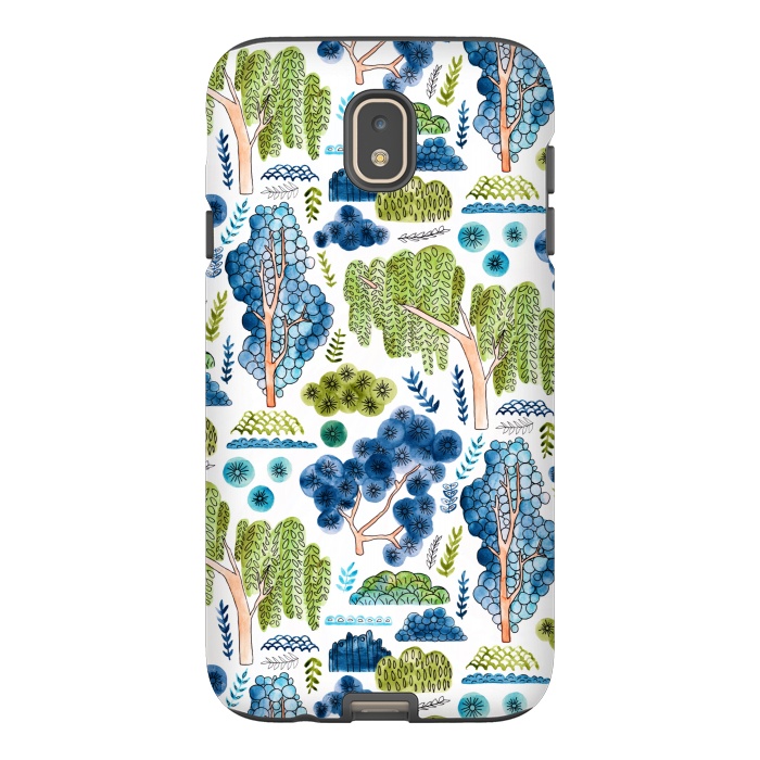 Galaxy J7 StrongFit Watercolor Chinoiserie Trees  by Tigatiga