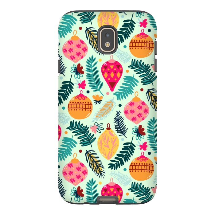 Galaxy J7 StrongFit Colorful Christmas - Mint  by Tigatiga