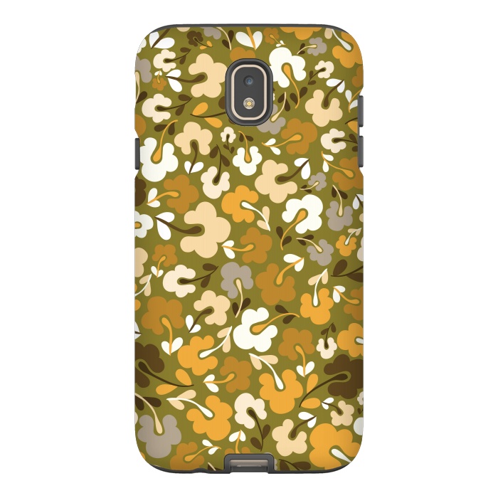 Galaxy J7 StrongFit Ditsy Flowers in Green by Paula Ohreen