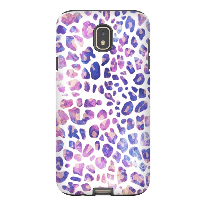 Galaxy J7 StrongFit Purple pink painted leopard print by Oana 
