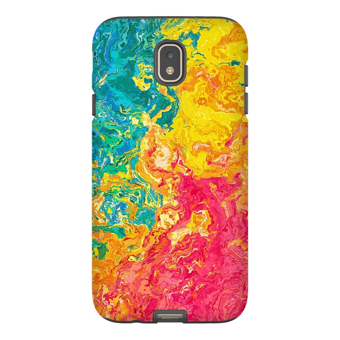 Galaxy J7 StrongFit Rainbow Abstract Painting I by Art Design Works