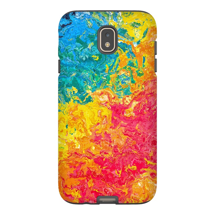 Galaxy J7 StrongFit Rainbow Abstract Painting II by Art Design Works