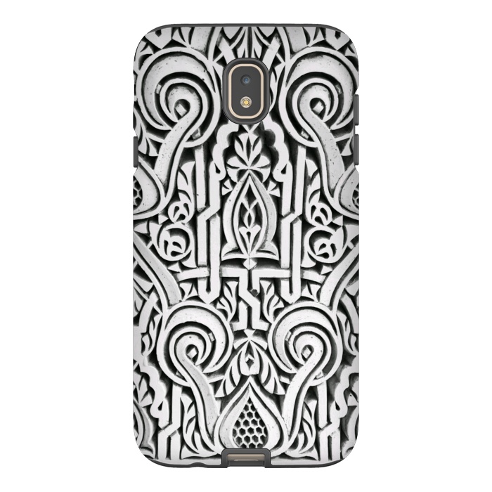 Galaxy J7 StrongFit Intricate architectural botanical ornaments black and white by Oana 