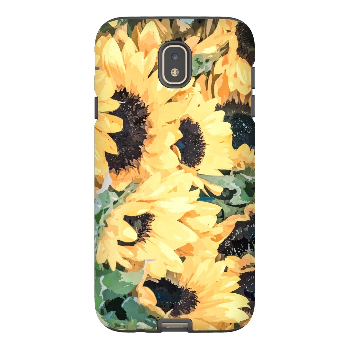 Galaxy J7 StrongFit Yellow Sunflower by Creativeaxle