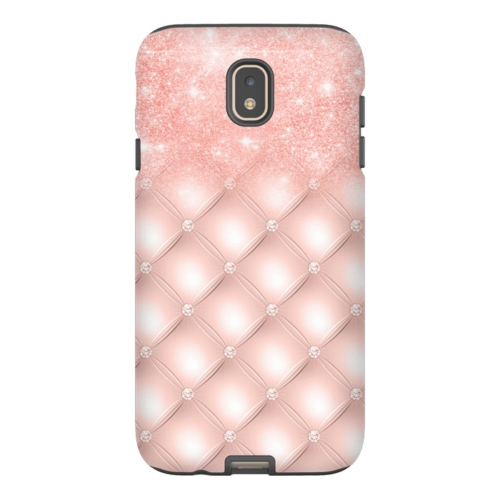 Galaxy J7 StrongFit Blush Pink Glitter on Luxury Pink Diamonds  by  Utart