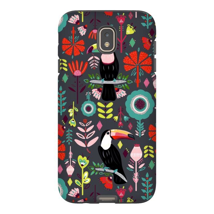 Galaxy J7 StrongFit Colorful Toucans With Bright Red  by Tigatiga