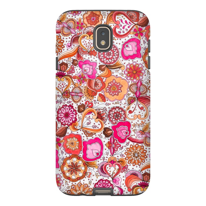 Galaxy J7 StrongFit Sowing the Seeds of Love - Pink and Coral by Paula Ohreen