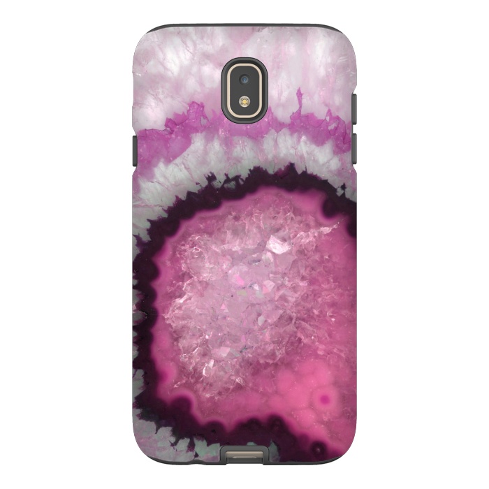Galaxy J7 StrongFit Pink and White Crystal Agate by  Utart