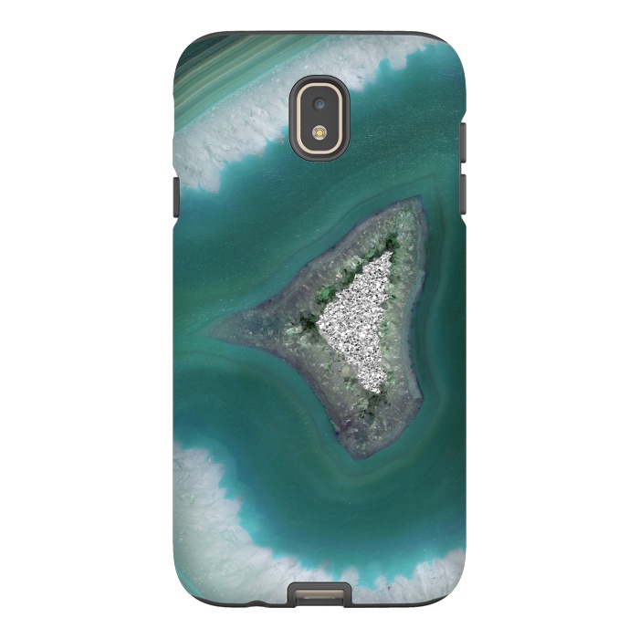 Galaxy J7 StrongFit The ocean island- green and teal agate by  Utart