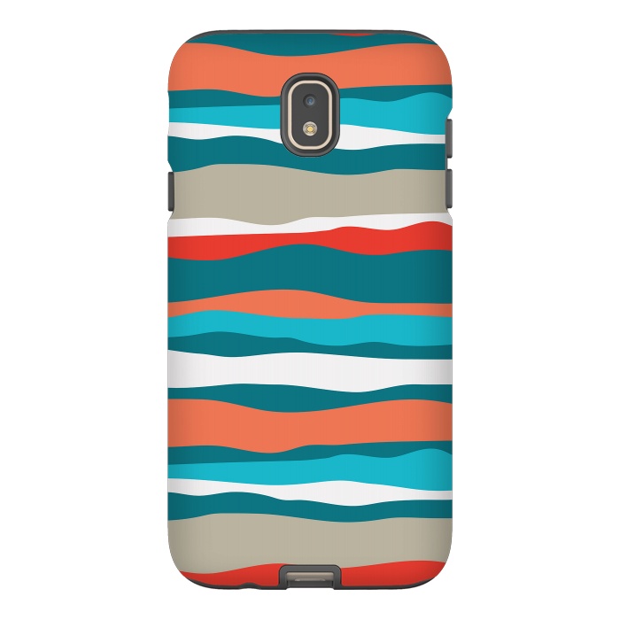 Galaxy J7 StrongFit Coral Stripes by Majoih