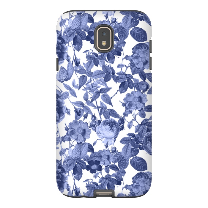 Galaxy J7 StrongFit Chinoiserie Blue Rose Garden - Vintage Roses by  Utart