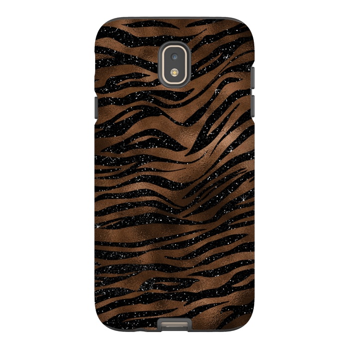 Galaxy J7 StrongFit Jungle Journey - Copper Safari Tiger Skin Pattern  by  Utart