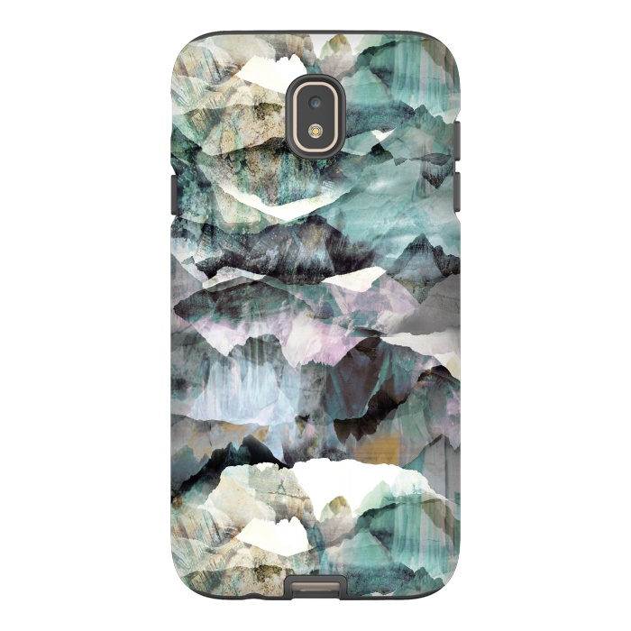 Galaxy J7 StrongFit Painted marble mountains gemstones by Oana 