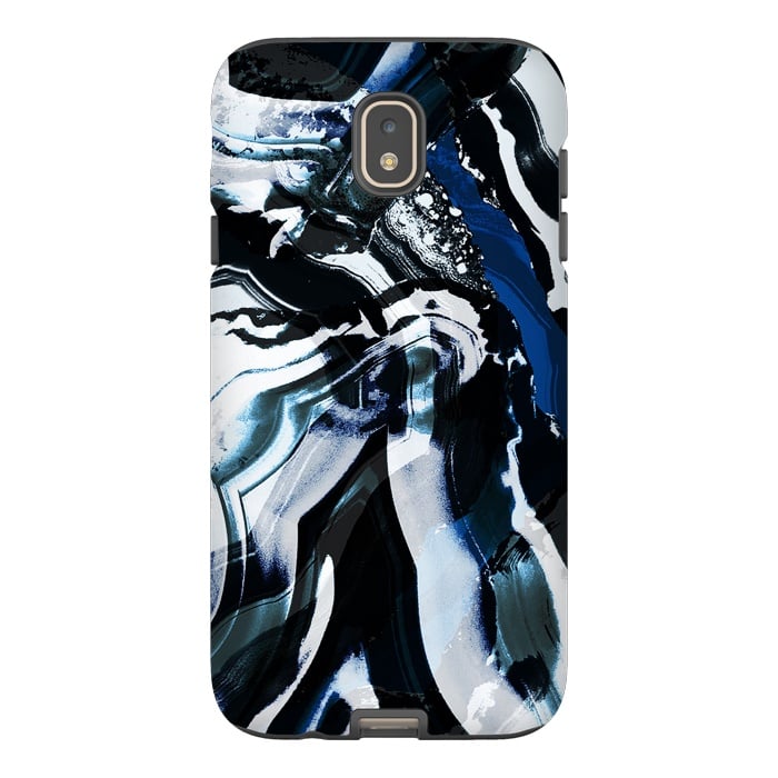 Galaxy J7 StrongFit Ink brushed painted marble by Oana 