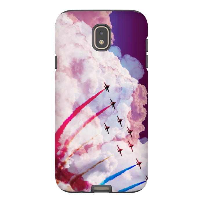 Galaxy J7 StrongFit Red purple airplane air show by Oana 