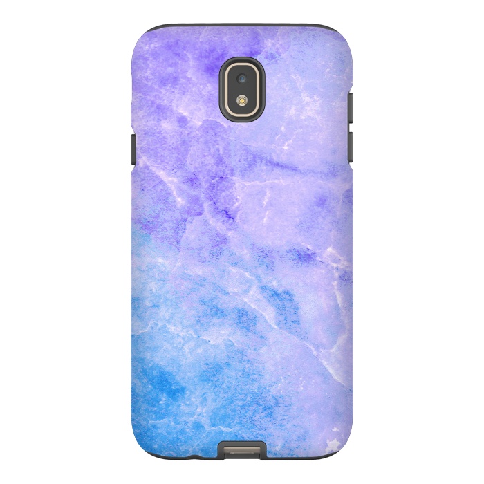 Galaxy J7 StrongFit Purple blue marble stone by Oana 