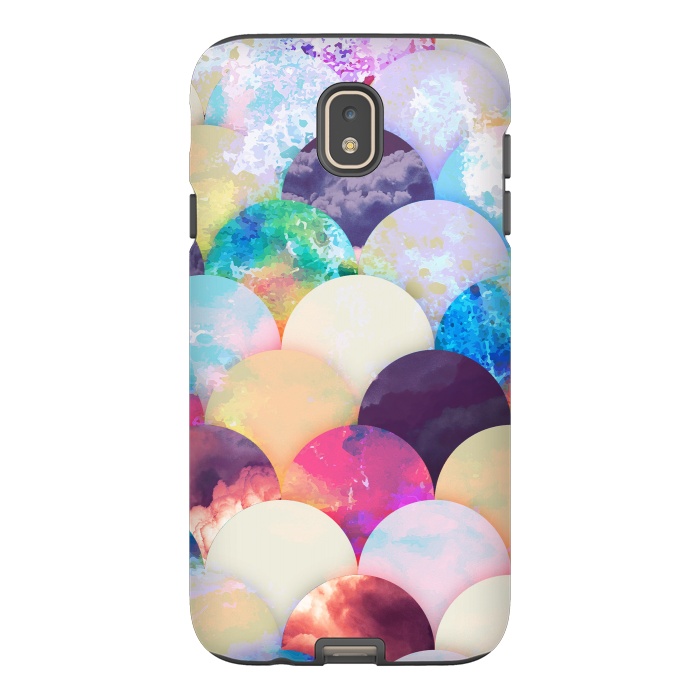 Galaxy J7 StrongFit Painted colorful clouds seashell balloons pattern by Oana 