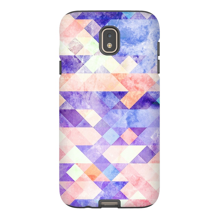 Galaxy J7 StrongFit Colorful marble geometric tiles by Oana 