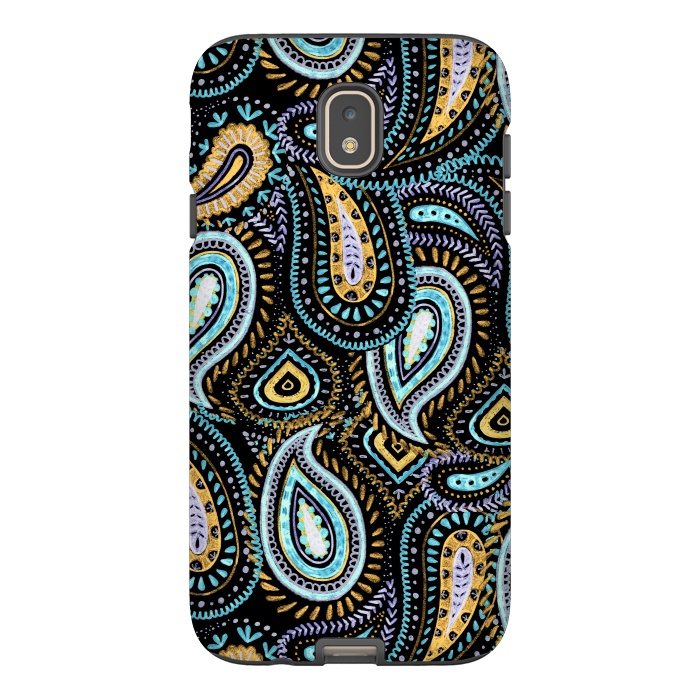 Galaxy J7 StrongFit Hand sketched paisley pattern by Oana 