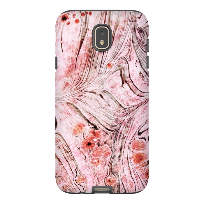 Galaxy J7 StrongFit Brushed dust pink marble paper by Oana 
