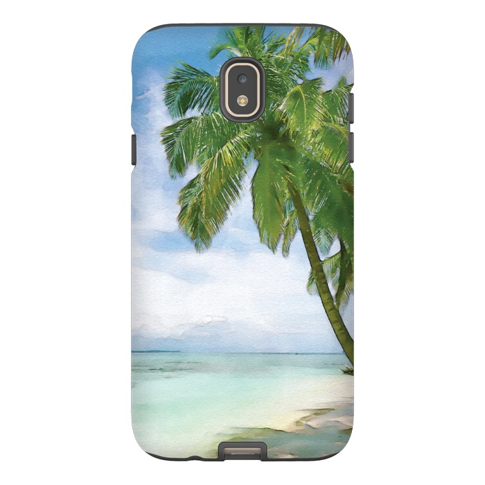 Galaxy J7 StrongFit Watercolor Beach by Creativeaxle