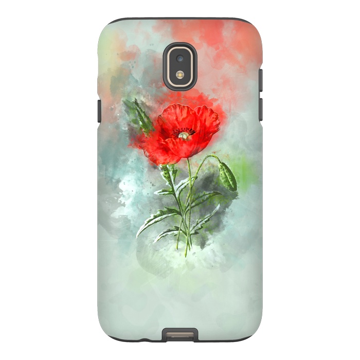 Galaxy J7 StrongFit Red Poppy by Creativeaxle