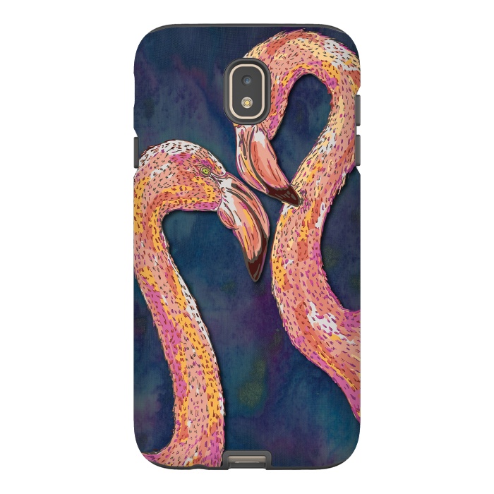 Galaxy J7 StrongFit Pink Flamingos by Lotti Brown
